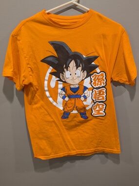 Ripple Junction Men's Medium Bright Orange Dragon Ball Goku Tee
